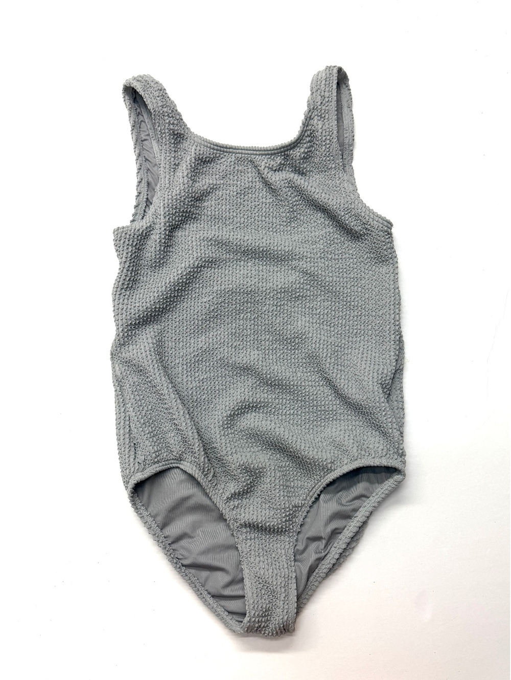 Rylee + Cru Gray Textured Sleeveless One-Piece Swimsuit Size 10-12Y